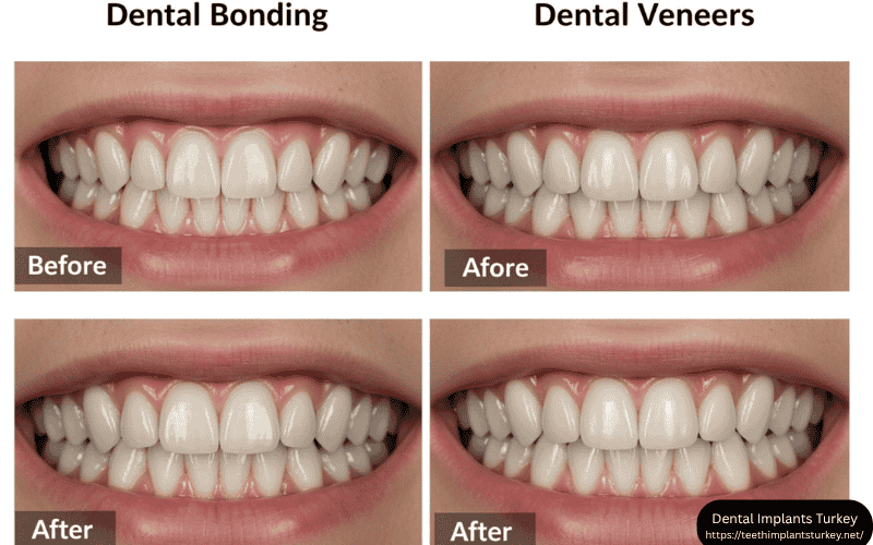 teeth bonding vs veneers